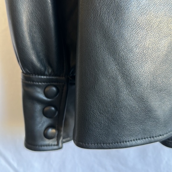Marc New York black vegan leather super soft shirt jacket, size M - Picture 5 of 10